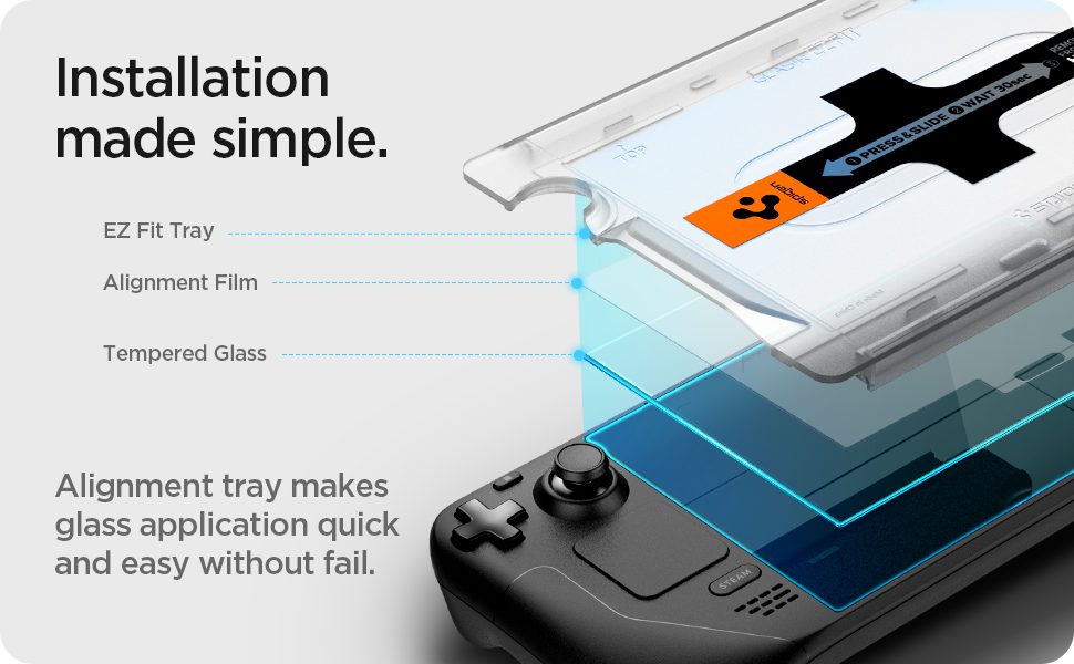 Spigen GlasTR Tempered Glass Screen Protector (Steam Deck) Review — A triumph of user experience and installation design that masks middle-of-the-road material performance
